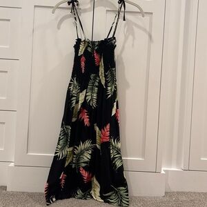 Tropical Print Maxi Dress